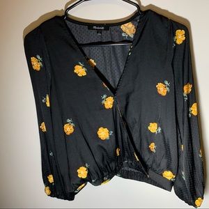 Madewell Surplice Blouse Sz S